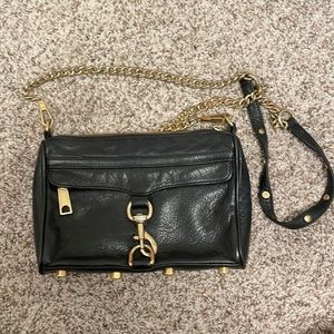 Rebecca Minkoff Black Mini MAC Leather Crossbody Bag